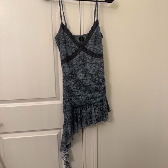 Urban Outfitters Women's Blue and Navy Dress - Picture 1 of 3